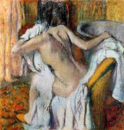 Degas' After the Bath. Much of the sensuality of the Awakening is achieved by suggesting sexual tensions but not describing sexual encounters.