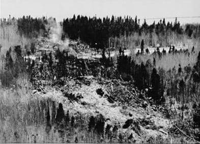 This DC-8 crashed at Gander Newfoundland while attempting to takeoff, killing all 256 military passengers and crew aboard.