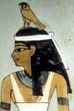 Amunet, (also spelled Amomet, Amaunet, Amentet, Amentit, Imentet, Imentit, and Ament) the female form of the originally androgynous god, Amun., was the deificiation of the primodial concept of Air, in the Ogdoad cosmogony