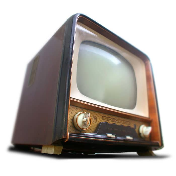This is an early TV, before they got flat and big and really cheap. This old model would cost around $100,000 in today's dollars (well, a lot more than you'd think, anyway).