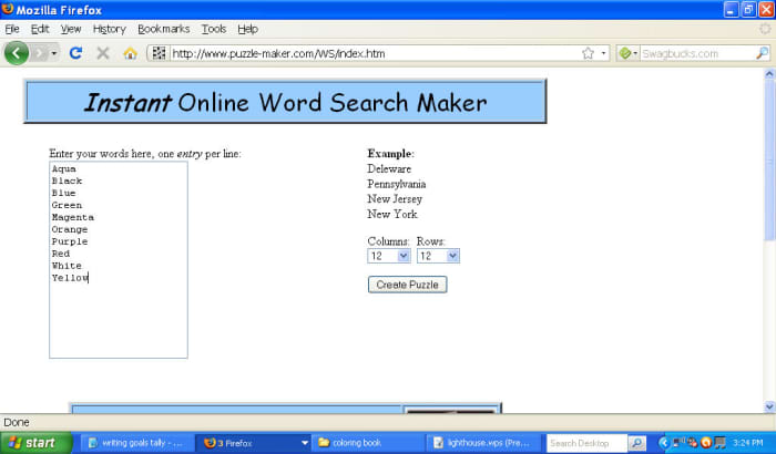 create your own word search pdf
