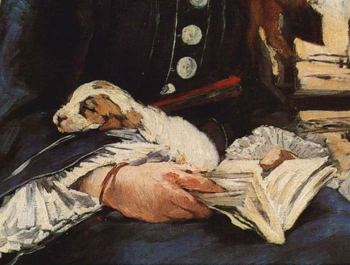 Detail from 'The Railway' by Edouard Manet. Painting is now in National Gallery of Art in Washington d.c. Image courtesy Wiki Commons