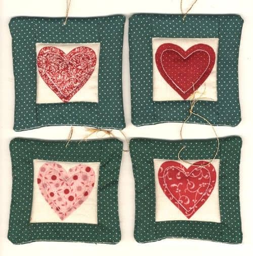 Quilted Heart Handmade Christmas Tree Ornaments - HubPages