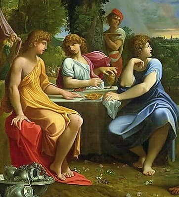 "Abraham and the Three Angels" - by Ludovico Carracci (1555-1619) - Pinacoteca Nazionale - Bologna, Italy