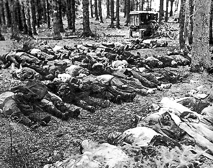 Ponary near Wilno (Vilna)/Vilnius, Lithuania, Jewish victims of execution before the mass burial, 1943.