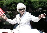 Edith Shain who claimed to be the Nurse in the Kiss Picture riding in 2008 Veterans Day Parade in New York City