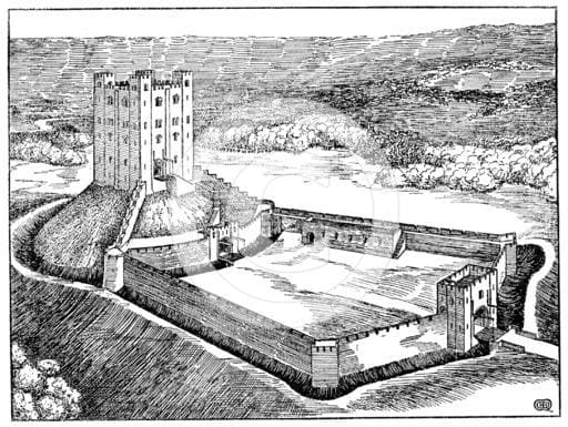 Further development of a stone-built castle - all well and good in a siege if the occupants had ample supplies and water, of little or no use against later cannon fire
