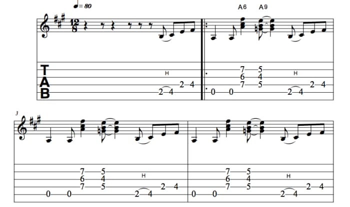 Blues Guitar Chord Progressions • the Three Chord Progression • Part 3 ...