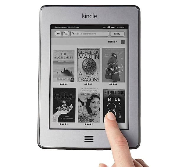The Kindle Touch features 4GB of storage space, Wi-Fi and 3G connectivity and a 7" display.