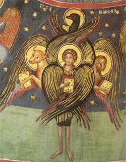 As described in Ezekial: Tetramorph, Meteora.