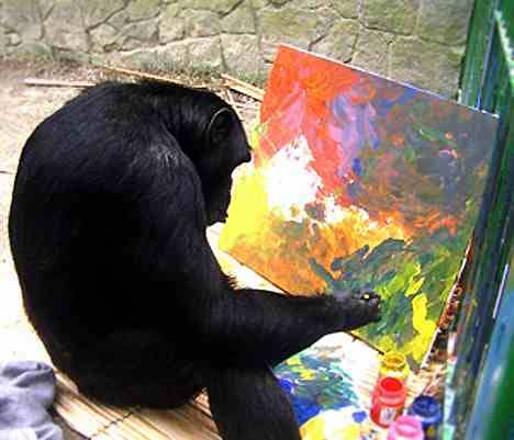Jimmy the Painting Chimpanzee Sadly Jimmy's story is a sad tale. To read the full story click on the link .