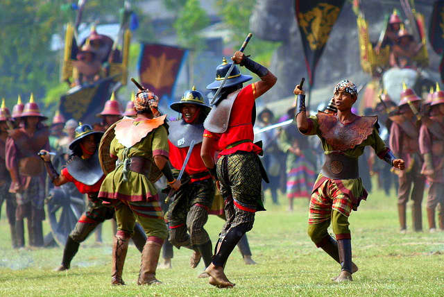 Battle Reenactment during Surin Annual Elephant Round-up