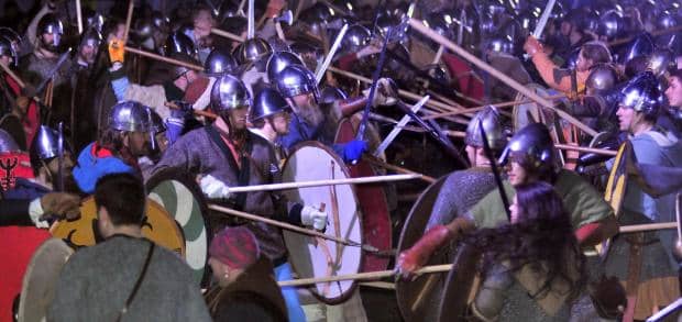 Another scene from the same event, another year as witnessed by a cameraman from the local paper