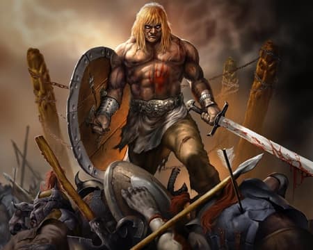 This is the 'romantic' version - all 'berserker' meant was someone who didn't wear a mailshirt to battle - foolhardy to many, feared by most, tackled by few