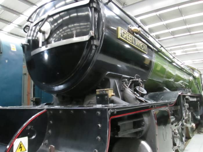 Nigel Gresley's LNER Class V2 4771 'Green Arrow', named for the express freight service from london to Scotland, built in the mid-1930s