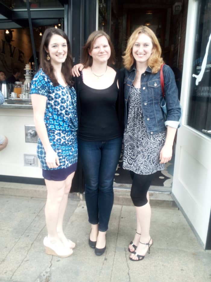 Me and my friends out to Tall Lady Brunch for a celebration of friends at eye level! We are (left to right) 5'11", 6', and 6'3/4".