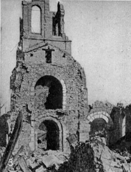 Whole Towns and Cities had to be re built after the war, this Church was damaged beyond repair.