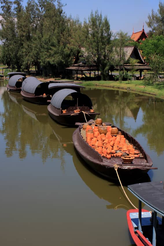 Barges pay tribute to the waterways which were once the life-blood of inland trade. Here is a barge laden with a cargo of clay pots