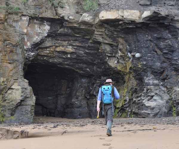 Abandoned, worked-out Kettleness jet working below the cliffs (north of Whitby, beyond Sandsend)