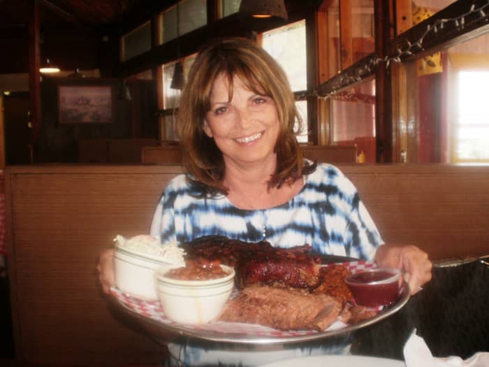The Cave Creek Smokehouse doesn't skimp on their "Smokehouse Platter" which is a generous meal for two priced reasonably at $25!