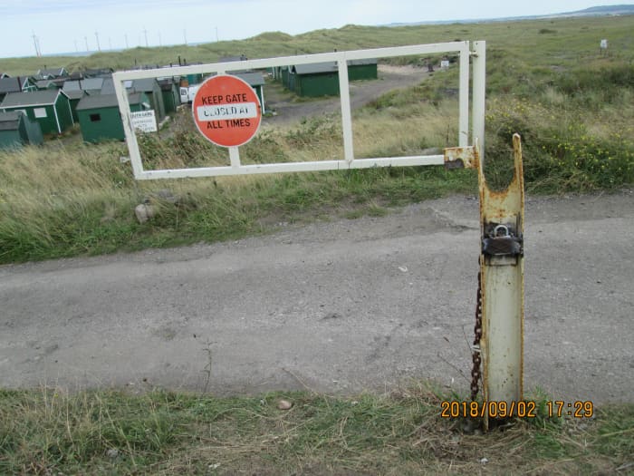 At the top of the ramp that leads to the fishermen's huts, make sure you close the barrier - somebody's forgotten again.