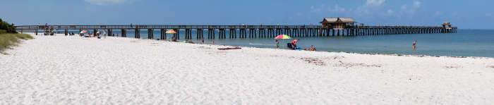 Naples Pier. The historic pier is a well-known area landmark popular with both sightseers and fishermen (fishing from the pier does not require a fishing license). The pier is also a great place to catch the Naples sunset.