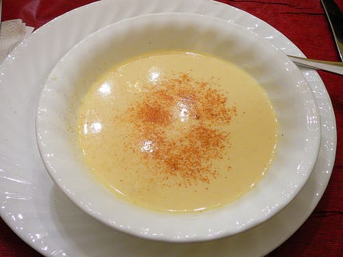 Click on the source link for the recipe for this White Christmas Soup. The instructions suggest using a food processor, but it will be so much easier to use an immersion blender.