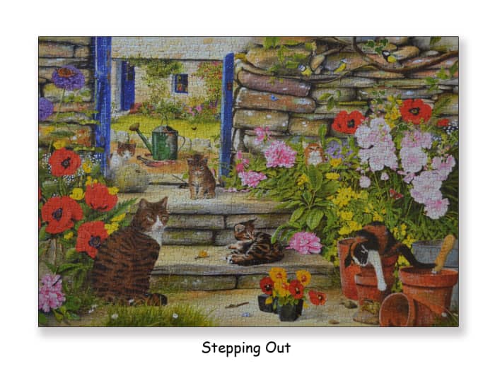 Jigsaw puzzle titled 'Stepping Out' painted by water color artist Tracy Hall :)