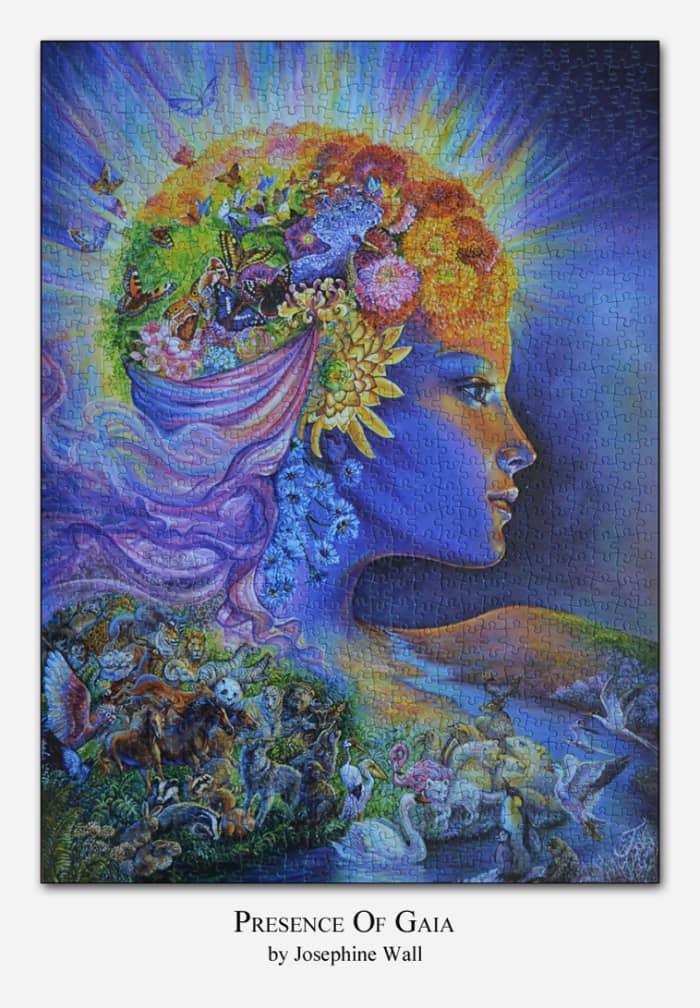A jigsaw puzzle titled "Presence of Gaia" from the art work created by Josephine Wall