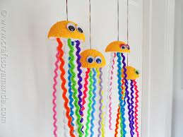 JELLY-FISH MADE OUT OF HALF A STYROFOAM BALL, GOOGLE EYES AND PIPE-CLEANERS. I DON'T KNOW WHAT HOLIDAY THEY WOULD BE GOOD FOR (NATIONAL SEA CREATURE DAY?), BUT THEY SURE ARE COOL!