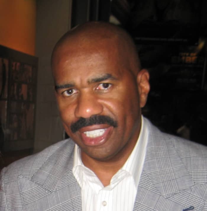 Steve Harvey is a stand-up comedian who now has a talk show. Gets people to laugh and think positive; no friend of the failure-focused!