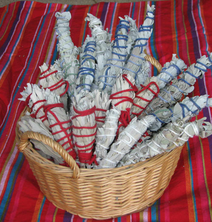 Large bundle are approximately eight to nine inches in length. Smaller ones are torch style and are about four inches long.