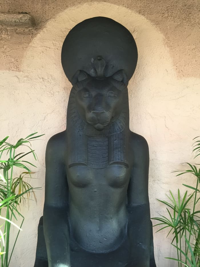 The new Sekhmet statue, installed and dedicated in the Temple in August 2014.