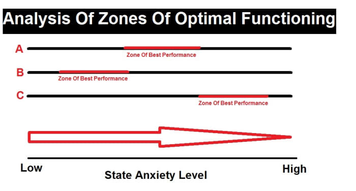 Yuri Hanin's Zones Of Optimum Functioning in action for 3 distinctly different athletes- Can you name a sport where each level might be best suited?