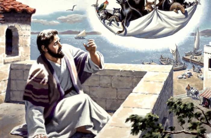 Peter's vision of a sheet with unclean animals and God telling him to kill and eat. What could it mean? Acts 10:9-16.