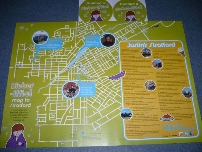 DIY tour guide of Stratford ON. Canada. See a walking map for Justin Bieber's Stratford hangouts