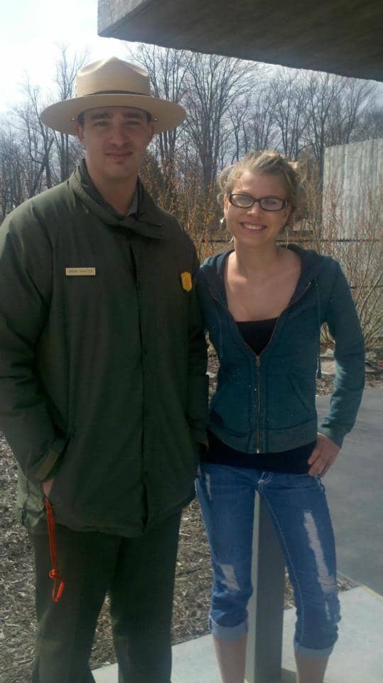 Cameo and Park Ranger Adam Shaffer - his father was one of the first people to arrive at the crash site.