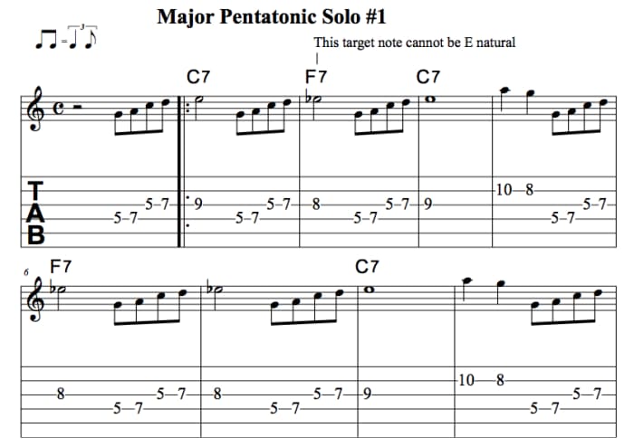 Blues Guitar Lessons • Pentatonic Soloing • Part 6 • Chords, Tab, Video ...