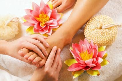 How to learn massage treatments for manicures and pedicures.