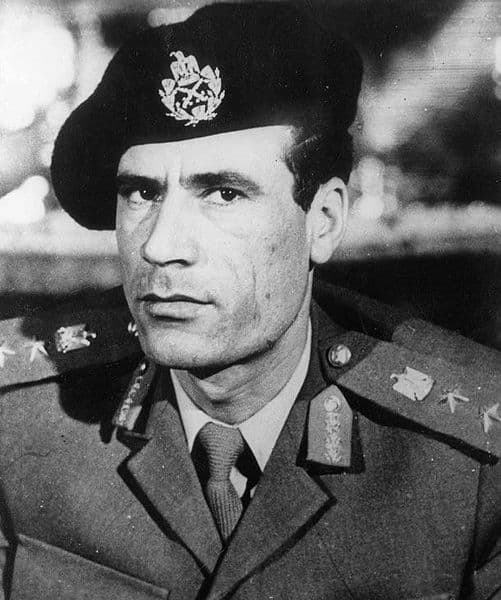 Although he's wearing a beret, it's pretty clear Gaddafi favoured short back and sides in his early days