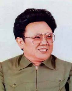 A relatively young KimYung-ill in his early days as Supreme Leader, looking a little 50s rock'n'roll