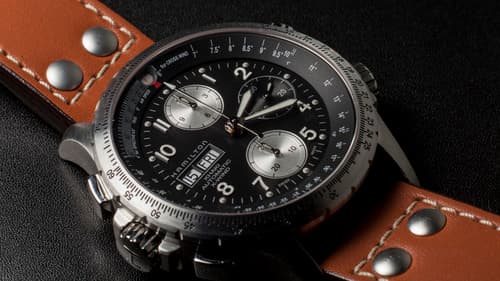 Here's a look at one of my favorites the Hamilton X-wind, available at right around $1,000. It's a good overall value for the Valjoux 7750 chronograph movement found in watches many times its price.