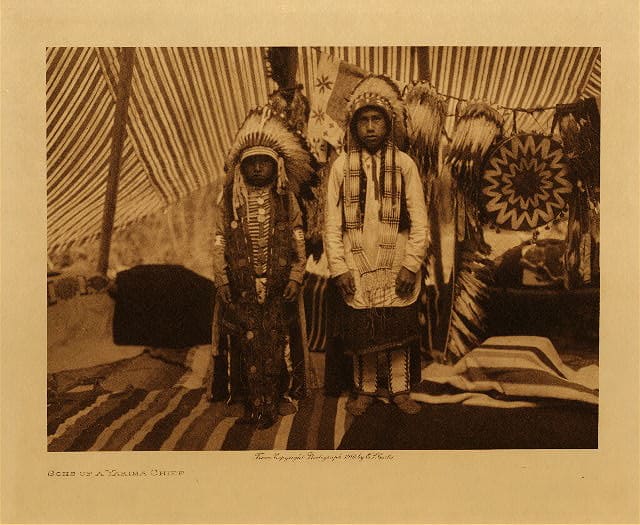 Sons of a Yakima chief, 1910, vol. 7 in The North American Indian by Edward S. Curtis