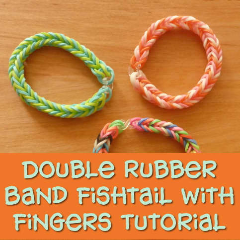 The double rubber band fishtail no loom pattern using your fingers tutorial