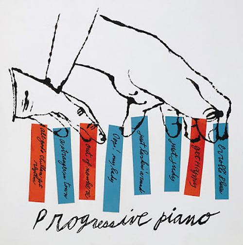 Various Artist "Progressive Piano" RCA Victor 12" LP Vinyl Record, Album Cover Art and Design by Andy Warhol