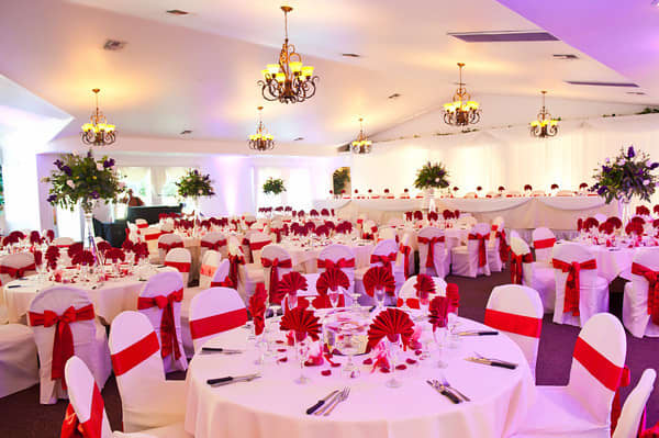 The venue and decoration at a Nigerian wedding