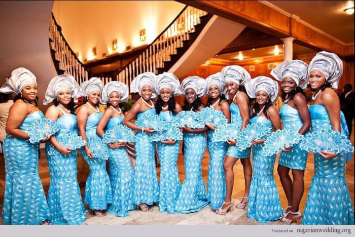Beautiful Nigerian women in wedding outfits