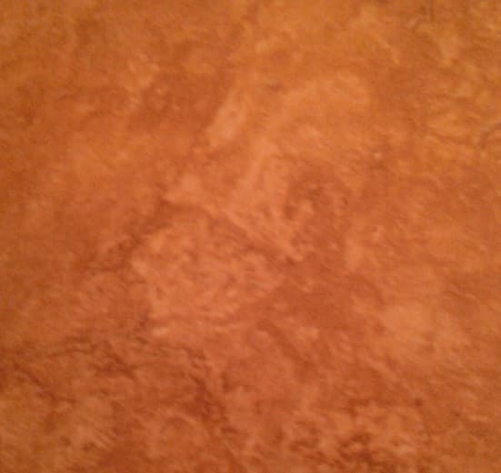 The creepy face of the Turtle Man looks up at me from my tile floor. What do you see?