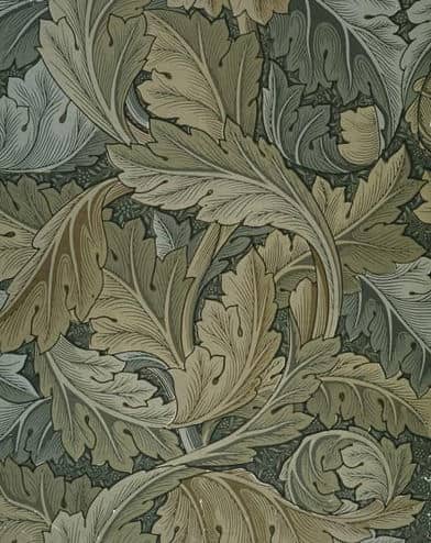 Acanthus Leaves on Wallpaper (circa 1875)