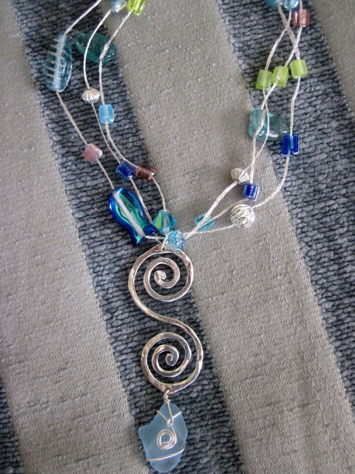 Shows what you can do, combining different methods, materials to make fabulous jewelry